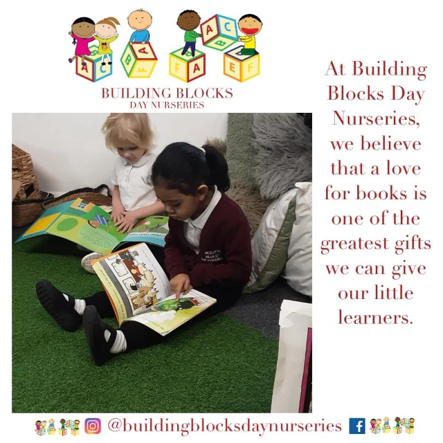 📚✨ At Building Blocks Day Nurseries we believe that a love for books is one of the greatest gifts we can give our little learners.

Reading isn’t just about letters and words — it’s about sparking imagination, building confidence, and opening doors to endless adventures! 🌈🚀🐉 From story time cuddles to exploring colorful picture books, every page helps our children grow curious, creative, and confident.

Let’s nurture young minds today so they become tomorrow’s thinkers, dreamers, and leaders. 💛

#LoveOfReading #EarlyLearning #NurseryMagic #LittleReadersBigDreams #StoryTimeJoy #GrowingYoungMinds

#buildingblocks
#buildingblocksspalding
#buildingblockspinchbeck
#buildingblocksholbeach
#buildingblockdaynurseries
#spalding
#pinchbeck
#holbeach
#eyfs 
#daynursery 
#privatedaynursery 
#bbspalding
#bbpinchbeck
#bbholbeach